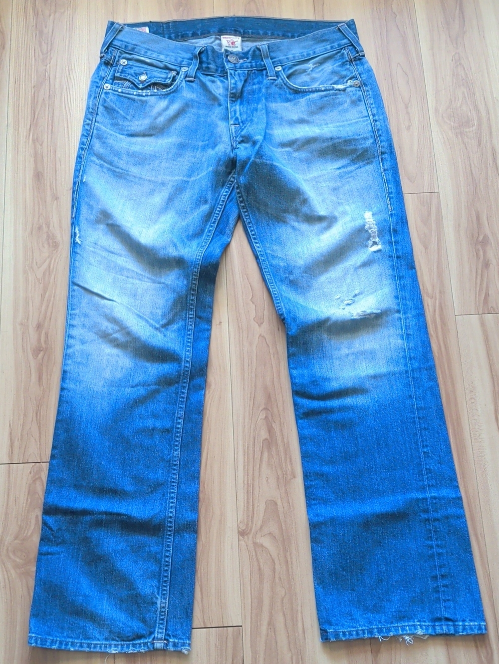 True Religion Men's Medium Blue Bootcut Jeans